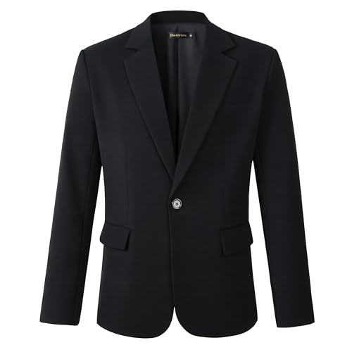 Beninos Mens Sport Coat Casual Blazer One Button Business Suit Jacket