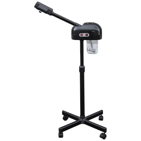 Professional Facial Steamer, 2 in 1 Standing Wheeled Steamer, Esthetician's Steamer, 360 Degree Rotating Nozzle, for Salon Beauty and Home Salons Cover