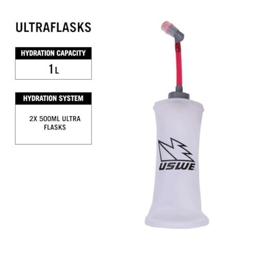 Image of USWE Pace - Running Vest Hydration Pack with 2 x 500ml UltraFlask, Backpack for Men and Women