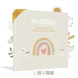HUBORNS – Libro de recuerdos del bebé desde el nacimiento hasta los 5 años, álbum de fotos y diario para anotar momentos especiales, regalo ideal para padres primerizos y baby shower
