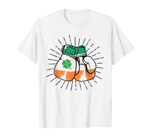 Irish Flag Boxing Gloves Ireland Saint Patricks Day T-Shirt