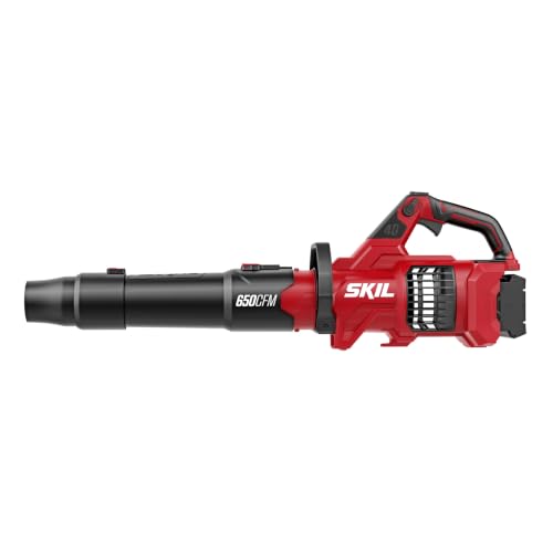 Image of SKIL PWR CORE 40 Brushless 40V 650 CFM Leaf Blower Kit, Includes 6.0Ah Battery and 150W Charger - BL0650C-15