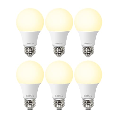 Image of DEGNJU LED Light Bulbs 60W Equivalent, A19 Light Bulb Soft White 2700K 800LM 8 Watt, Non-Dimmable Standard Light Bulbs E26 Medium Base, 6 Pack