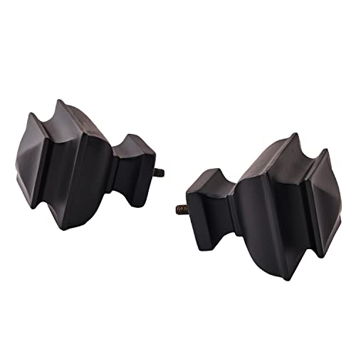 Curtain Rods 2 Pack, Curtain Rods For Windows Easy Install Curtain Rod Set With Hardware Adjustable Design For Blackout Curtain,Indoor And Outdoor（Black, 28 To 48 Inch） #TOP2