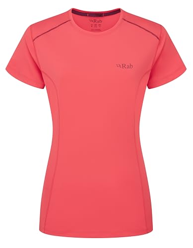 Image of Rab Women's Force Tee - Lightweight T-Shirt for Trekking, Climbing, & Trail Running - Hibiscus - 14