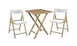 muebles de madera teca para jardin Materiales de alta calidad: el juego de balcón está hecho de madera de teca con certificado FSC, que destaca por su aspecto natural