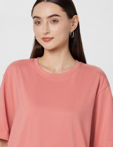 Image of JUNEBERRY 100% Pure Cotton Drop Shoulder Oversized Baggy Fit Half Sleeve Plain Solid Round Neck Multicolor T-Shirt Combo for Women & Girls (Pack of 3) (Sizes S-2XL)
