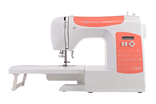 Singer Vrije armnaaimachine C5205 LED-licht, met display, met aanschuiftafel wit, rood - Image 6