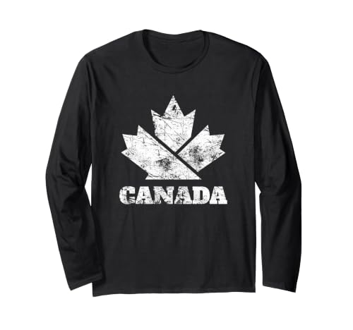 Canada Proud Vintage Canadian Manche Longue