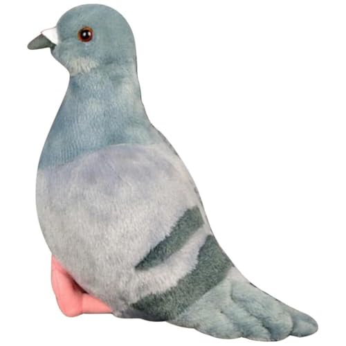 Peluche pigeon réaliste colombe de la paix doudou anti stress 20cm