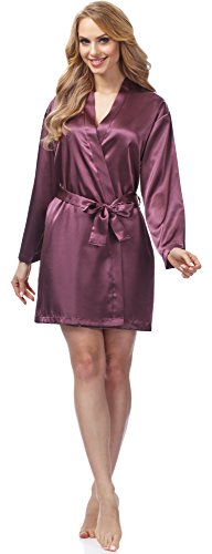 Preisvergleich Produktbild Merry Style Damen Morgenmantel MSFX797 (Pflaume, L)