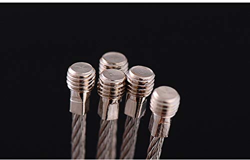 AOOTOOSPORT 20pcs Stainless Steel Wire Keychains Aircraft Cable Cable Key Ring for Hanging ID Tags or Luggage Tags,6.3 inch 2mm