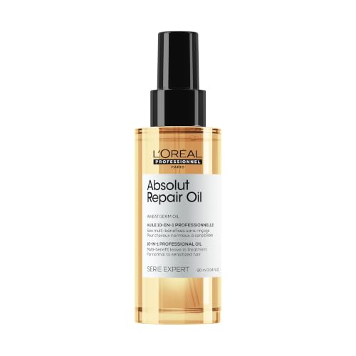 LOréal Professionnel Absolut Repair 10-in-1 Leave-in Oil With Protein And Gold Quinoa for Dry And Damaged Hair Serie Expert 90 ml