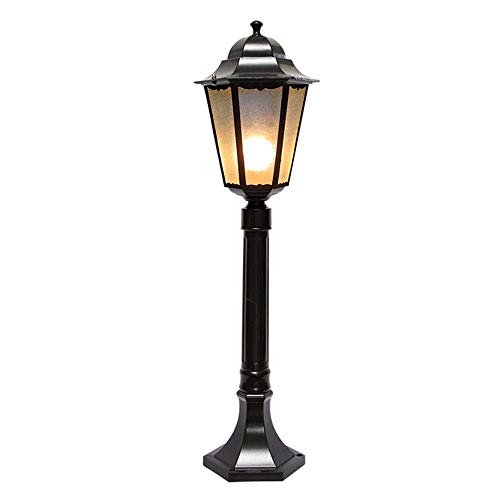 Lámpara jardín al aire libre, poste luz, 0,8 m, decoración poste americano, farol pilar poste alto, IP55, exterior, impermeable, césped, paisaje, comunidad, calle, exterior, columna, lámpara, para t