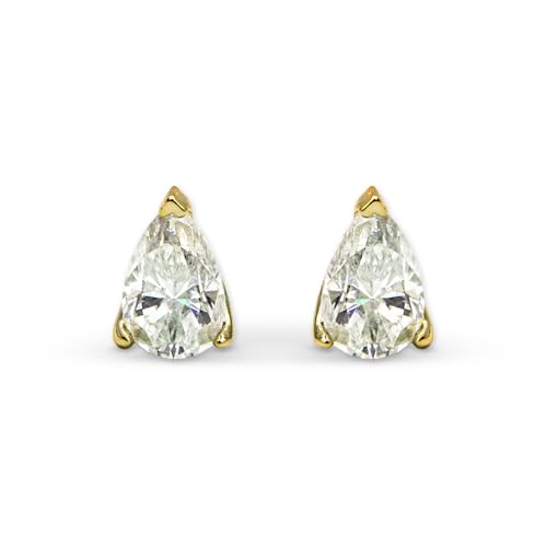 Moissanite boucles d'oreilles en argent 925 plaqué or blanc