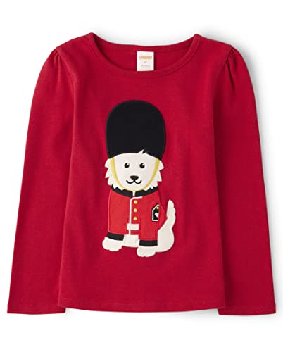 Image of Gymboree Girls' and Toddler Fall and Holiday Embroidered Graphic Long Sleeve T-Shirts