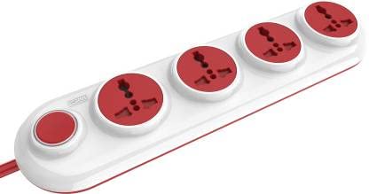 Image of GM 3253 I-Croft 4+1 Power Strip with Master Switch, Indicator, Safety Shutter & 4 International Sockets
