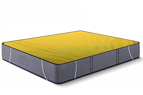 Image of The Furnishing Tree Mattress Protector /Waterproof Bedsheet Size WxL 60x75 Inches Queen Size Polyester Yellow
