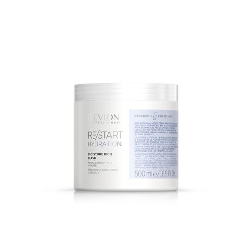 Revlon Professional RE/START Hydration Moisture Rich Mask, Mascarilla de Hidratación Profunda para Cabello Seco, Restaura la Suavidad, el Brillo y Facilita el Peinado, 500 ml