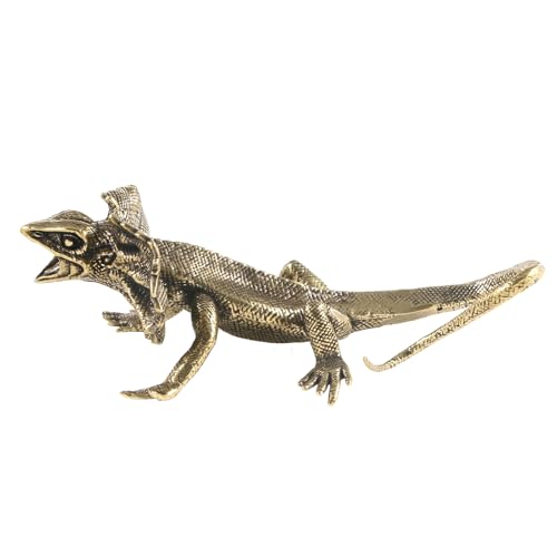 JSGHGDF Figura di animale in bronzo unica, aspetto invecchiato, pezzo d'arte da collezione, perfetto per scrivania o tavolo, attrazione principale, arte animale in bronzo forte