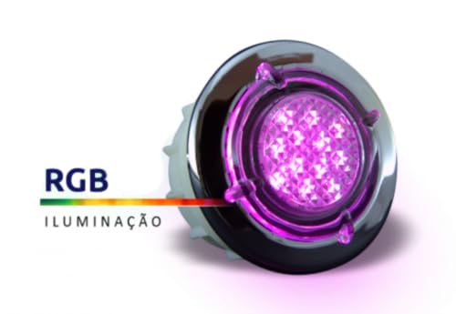 Lampada Led Spot RGB p/Banheira Spa Ofuro iluminacao Cromo Cromoterapia Sinapse