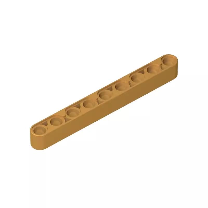 XYEIUGO GDS-666 40490 Technic Beam 1x9 Thick, Pearl Gold, 50 PCS