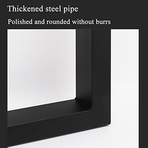 Pieds de table en métal noir industriel de remplacement pour projet DIY - 7
