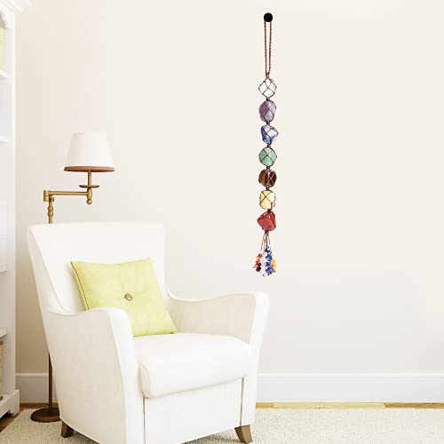 7 Chakra Gemstones Healing Feng Shui Crystals Window Car Decorations Hanging Ornament Dowsing Pendulum Good Luck Home Decoration For Reiki Yoga Meditation #TOP7