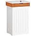 Function Home Kitchen Trash Can Country CottageTrashcan Wood Trash Bin Country Style Garbage Can Wooden Trash Can in-Home Recycling Bins 13 Gallon Outdoor Trash Cans Recycle Bin in White