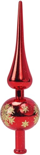 Vookkp Enfeite ponta árvore Natal 23 × 6 cm Christmas Tree Topper de plástico vermelho para o abeto para brindes decoração natal estrela árvore (vermelho)