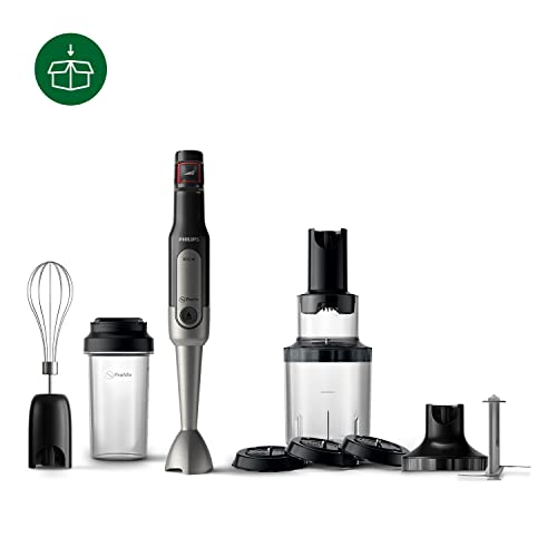 Philips Staafmixer - 800W, Whisk, Spiraalsnijder & Hakker, ProMix & SpeedTouch, Wit (HR2657/90) - Afbeelding 3