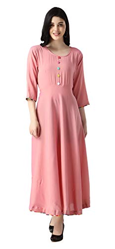 Image of DHRUVI TRENDZ Women Rayon Anarkali Kurta