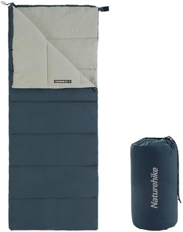 Naturehike Schlafsack für Erwachsene, Leichter Rechteckiger Spleißbarer 3 Jahreszeiten Schlafsack, für Outdoor Camping, Wandern