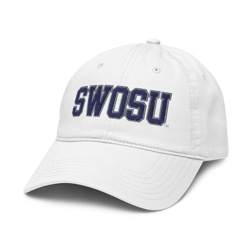 Southwestern Oklahoma State Bulldogs Title White Adjustable Baseball Hat