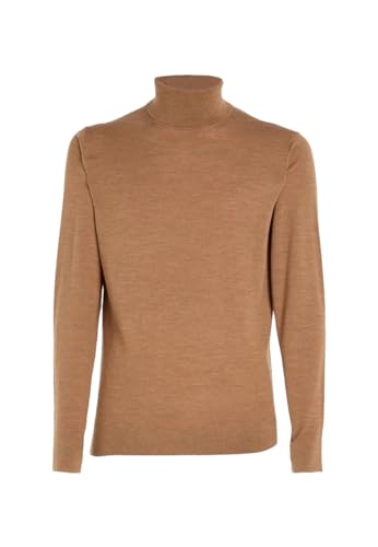 Calvin Klein Merino Turtle Neck pull de luxe en pure laine pour homme moderne taille L