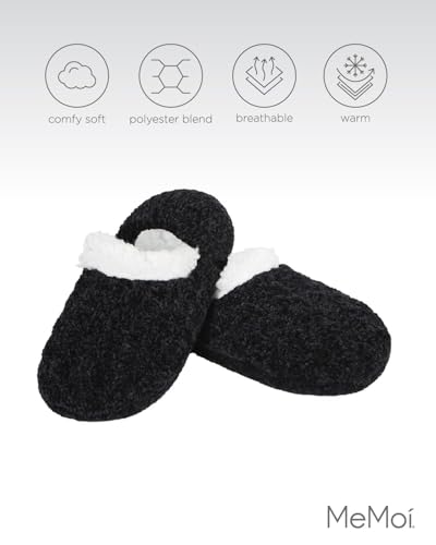 Image of MeMoi Women's Classic Cable Knit Chenille Non-Skid Slipper