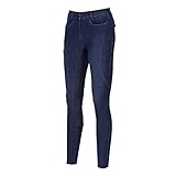 PIKEUR Damen Vollbesatz Reithose LAURE JEANS GRIP Herbst/Winter 2021,denim blue, 44
