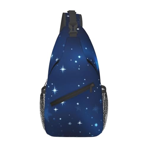 Mochila Crossbody MyPiky con Estampado Estrellas Azul
