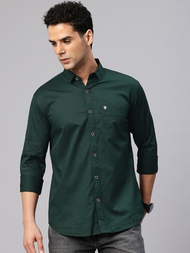 Image of Majestic Man Comfort Slim Fit Solid Pure Cotton Casual Shirt
