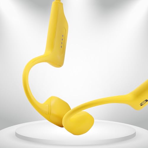 Aiwa - Bluetooth Headphones, Prodigy Swim Bone Conduction, Wireless Waterproof IP68 Sports Headset with 8GB MP3 Storage, 12-Hour Playtime, Open-Ear Design for Swimming, Running & Workouts (Yellow) by Aiwa - Used condition - Image 3