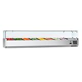  GGM Gastro  AGG183ND#07  Kühl-Aufsatzvitrine ECO - 1,8 x 0,34 m - für 8x 1/4 GN-Behälter