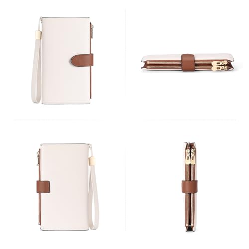 FALAN MULE Wallet Women Multi Card Slim Leather RFID Blocking Credit Card Holder Wallet Purse with Zipper Pocket4