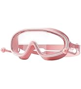 AIIONP Large Frame Swimming Goggles with Swim Cap, 2026 New Summer Wide View Swimming Goggles for...