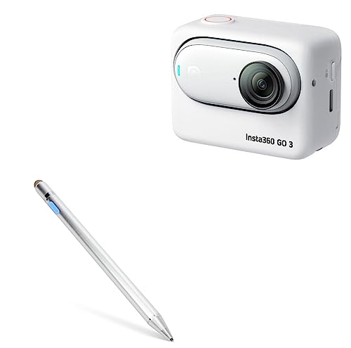 BoxWave Stylus Pen Compatible with Insta360 Go 3 - AccuPoint Active Stylus, Electronic Stylus with Ultra Fine Tip - Metallic Silver