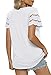 White Shirts for Women, Summer Tops for Women, Ladies Short Sleeve Tops and Blouses White M