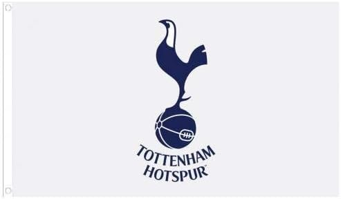 EPL Tottenham - Authentic 5ft x 3ft White Crest Flag