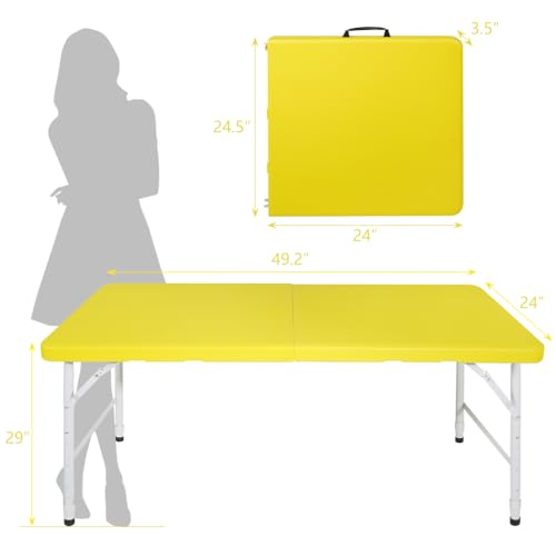 Table pliante stable plastique pieds fer contre sol instable - 4