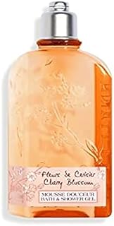 L'OCCITANE Cherry Blossom Bath & Shower Gel 250 ml, Luxury Body Wash, Softening and Moisturising, Delicate & Floral Scent