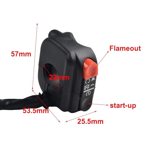 Commodo de guidon 22mm multifonction avec commande de clignotant et antibrouillard - 4