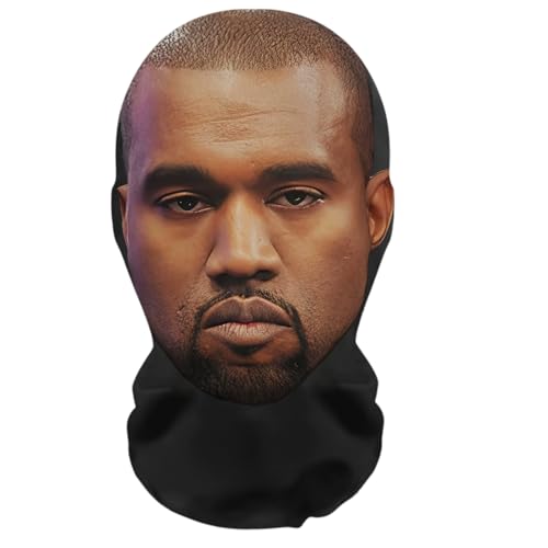 Novelty Parody Mask, Funny Hooded Face Covering, Rapper Style Headgear, Cosplay Costume Prop for Adult Halloween Party (064)